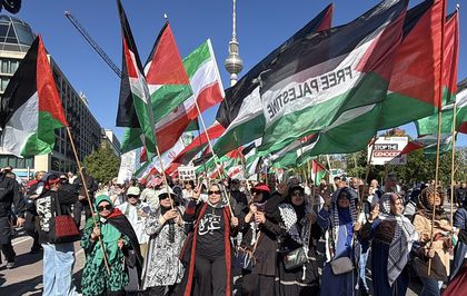 Berlin'de Filistin'e destek gösterisi düzenlendi