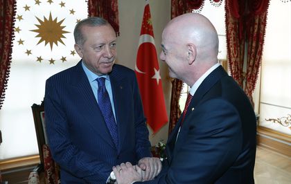 Cumhurbaşkanı Erdoğan, FIFA Başkanı Infantino'yu kabul etti