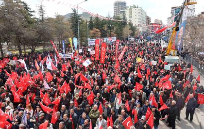 Özgür Özel'in Nevşehir mitingine pankart damga vurdu