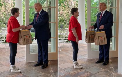 Trump’ın kapısına giden kurye neye uğradığını şaşırdı! Diyalogları dikkat çekti