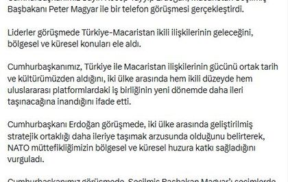 Cumhurbaşkanı Erdoğan, Macaristan'ın yeni başbakanı ile görüştü