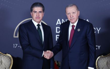 Cumhurbaşkanı Erdoğan ile Neçirvan Barzani Antalya'da bir araya geldi