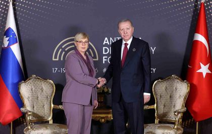 Cumhurbaşkanı Erdoğan Slovenya Cumhurbaşkanı Natasa Pirc Musar ile görüştü