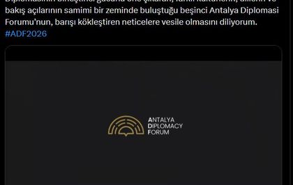 Emine Erdoğan'dan 5'inci Antalya Diplomasi Forumu'na ilişkin paylaşım