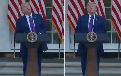 Trump'ın korku dolu anları! Kuşu dron sanınca büyük panik yaşadı