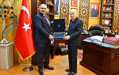 Bahçeli, Kerkük Valisi Muhammed Seman Ağa'yı kabul etti