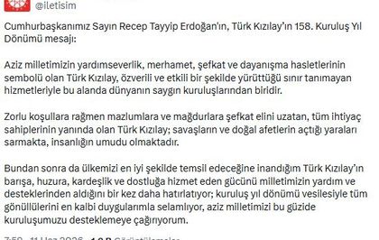 Cumhurbaşkanı Erdoğan, Türk Kızılay'ın 158. Yıl Dönümünü Kutladı