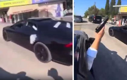 Düğün konvoyunda tabancayla havaya ateş açtı