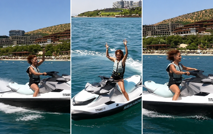 Yıldız Tilbe’den jet ski şovu! “Yapay zeka” diyenlere böyle yanıt verdi