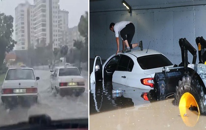 Sağanak yağış Adana'yı da vurdu: Yollar göle döndü