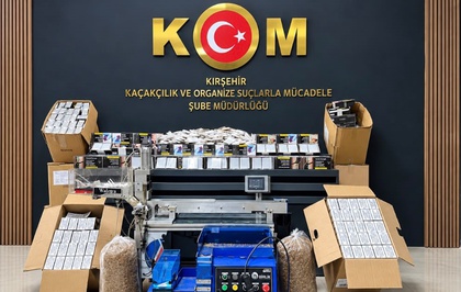 Kırşehir'de 30 bini dolu 172 bin makaron ele geçirildi, 1 zanlı gözaltına alındı