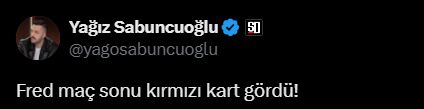 Fred kırmızı kart mı gördü? Fred neden kırmızı kart gördü, Trabzonspor maçında cezalı mı?