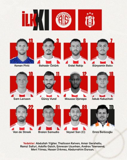 ANTALYASPOR BEŞİKTAŞ MAÇI NE ZAMAN? Antalyaspor Beşiktaş maçı saat kaçta, hangi kanalda?