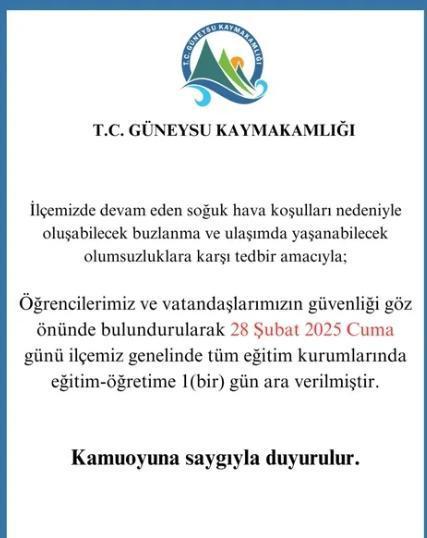 Rize okullar tatil mi? 28 Şubat Cuma Rize okullar yok mu? (Rize VALİLİĞİ KAR TATİLİ AÇIKLAMASI!)