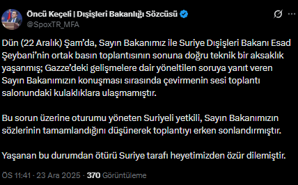 Bakan Fidan konuşurken toplantı yarıda kesildi, gerçek başka çıktı
