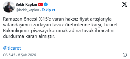 Ramazan öncesi fahiş zam bakanlığı harekete geçirdi! Tavuk ürünlerinin ihracatı durduruldu