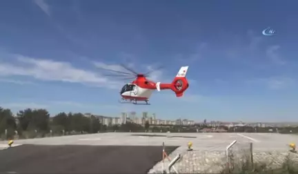 Helikopter ile Tedaviye Getirilen Çocuk, Elindeki Kuzucuğu Bırakmadı