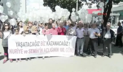 Kayseri Nuriye Gülmen ve Semih Özakça'ya Destek Için Gökyüzüne 100 Balon