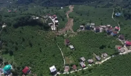 Trabzon'da Heyelanın Boyutu Havadan Böyle Görüntülendi