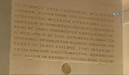 Çanakkale Gazisinin Torunları 15 Temmuz Şehitler Anıtı'nda Nöbet Tuttu