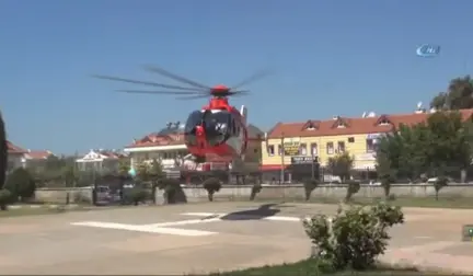 Ambulans Helikopter Orman Muhafaza Memuru İçin Havalandı