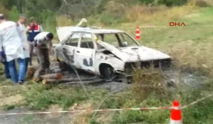 Konya'da Otomobil İçinde Yanmış Ceset Bulundu