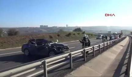 Tekirdağ Tır'a Çarpan Otomobildeki 3 Kişi Yaralandı