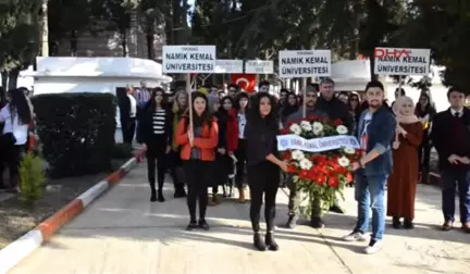 Çanakkale Namık Kemal Mezarı Başında Anıldı