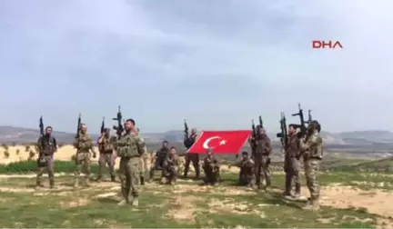 Askerlerden Afrin'de 'Bayrak' Şiiri