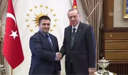 Cumhurbaşkanı Erdoğan Ukrayna Dışişleri Bakanı Pavlo Klimkin'i Kabul Etti