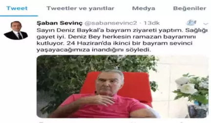 Tedavisi Süren Deniz Baykal'ın Fotoğrafı Twitter'da Paylaşıldı