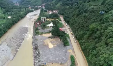 Rize'de Selin Neden Olduğu Tahribat Havadan Görüntülendi