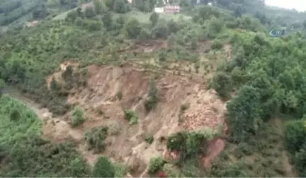 Ordu'da 18 Evin Boşaltıldığı Bölge Havadan Görüntülendi