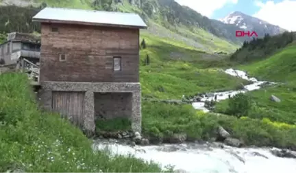 Rize Binlerce Çakıl Taşı ile Yayla Evinin Gövdesini Süsledi Hd