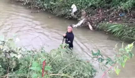 Dereye Uçan Otomobil Sürücüsünü Arama Çalışmaları Devam Ediyor