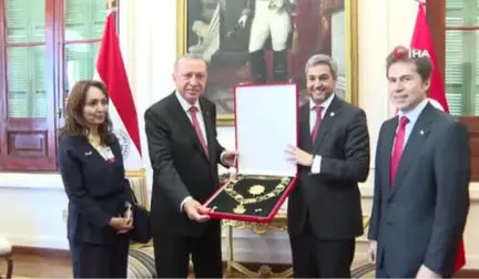 Cumhurbaşkanı Erdoğan'a Paraguay Devlet Nişanı