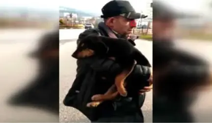 Engelli Ferhat'ın Yavru Köpek Sevgisi Yürekleri Isıttı