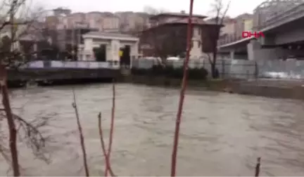 İstanbul- Cendere Deresi'nde Su Seviyesi Yükseldi -1