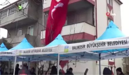 Şehidin Babaevine Türk Bayrağı Asıldı