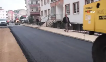 Ordu'da Caddeler Asfaltlanıyor
