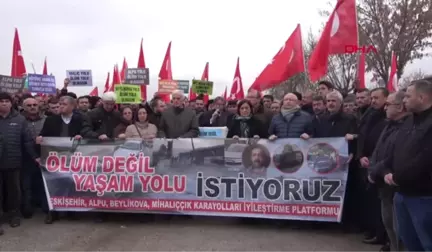 Eskişehir'de 'Ölüm Yolu' Eylemi