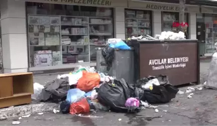 İstanbul-Avcılar'da Temizlik İşçileri İş Bıraktı