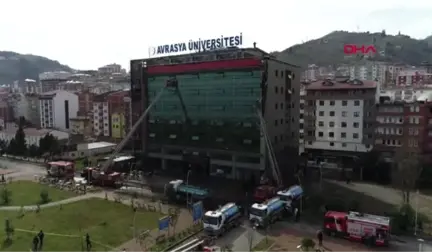 Trabzon Avrasya Üniversitesi'nde Yangının İzleri Silinmeye Çalışılıyor