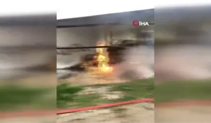Samanlıkta Başlayıp Eve Sıçrayan Yangın Korkuttu