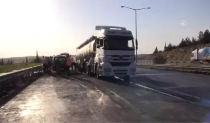 Tanker Tıra Çarparak Alev Aldı: 1 Ölü