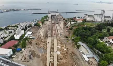 Haydarpaşa'da Ortaya Çıkan 1700 Yıllık Tarih Havadan Görüntülendi