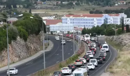 Muğla'daki bayram trafiği yoğunluğu