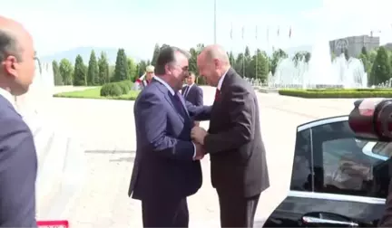 Cumhurbaşkanı Erdoğan, Tacikistan Cumhurbaşkanı Rahman ile bir araya geldi