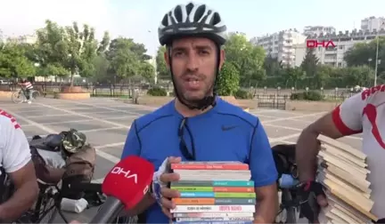 ADANA Bisikletlerle 310 kilometre kitap taşıyacaklar