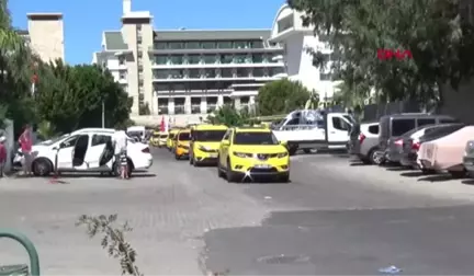 ANTALYA Serik'te taksiciler eylem yaptı